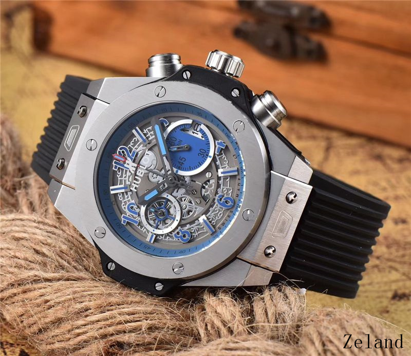 Men's Quartz Watch Chronograph 904L Stainless Steel 42mm-HB49