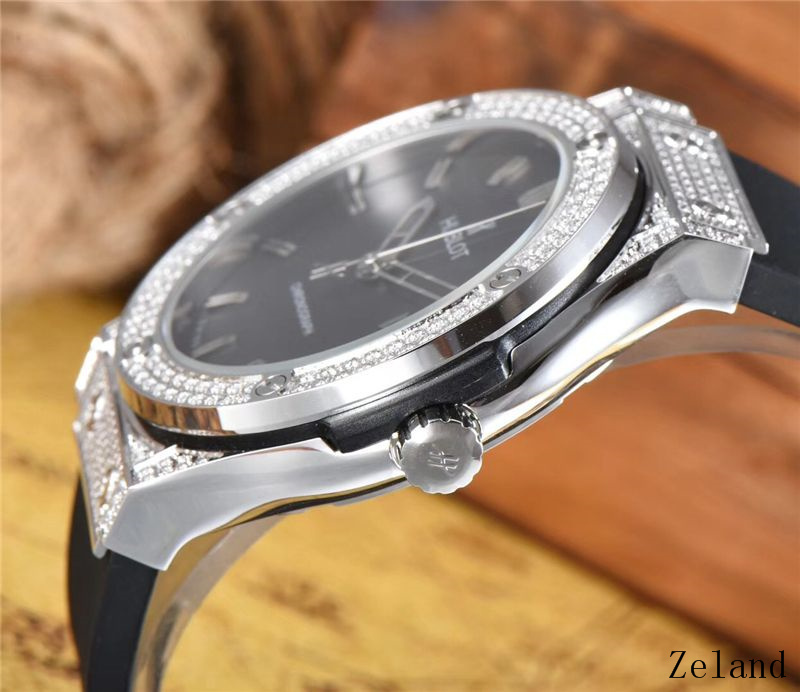 Men's Quartz Watch Chronograph 904L Stainless Steel 45mm-HB55