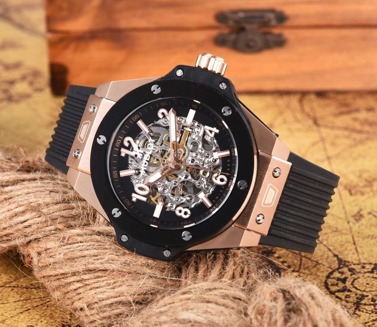 Men's Automatic Mechanical Watch 904L Stainless Steel 45mm-HB70