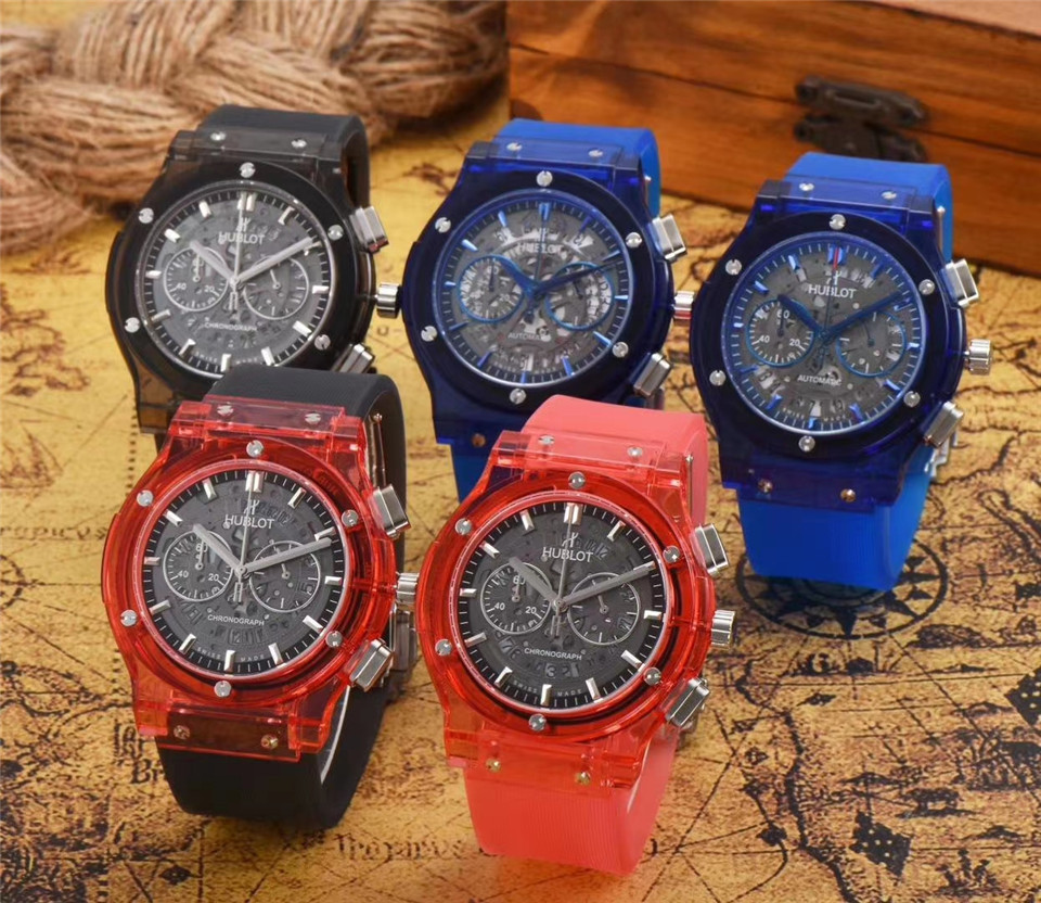 Men's Quartz Watch Chronograph 904L Stainless Steel 45mm-HB97