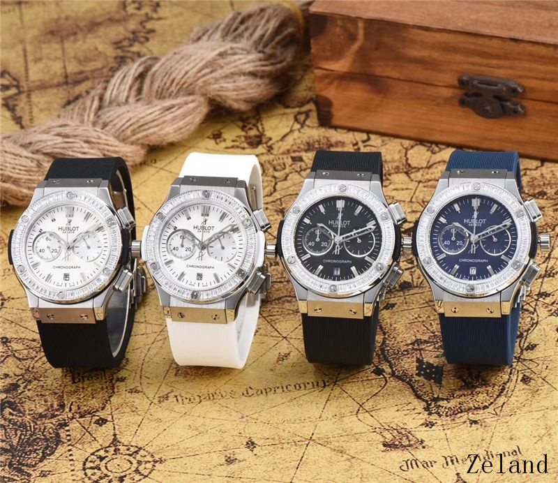Women's  Quartz Watch Chronograph 904L Stainless Steel 38mm-HB56