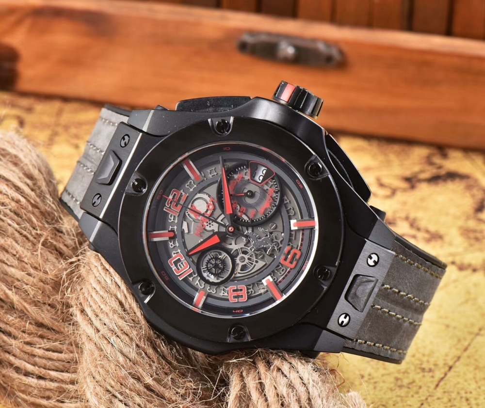 Men's Quartz Watch Chronograph 904L Stainless Steel 42mm-HB66