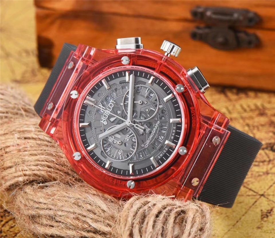 Men's Quartz Watch Chronograph 904L Stainless Steel 45mm-HB97