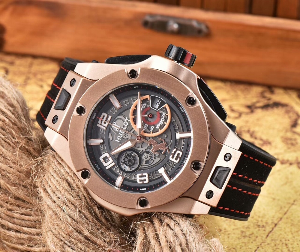 Men's Quartz Watch Chronograph 904L Stainless Steel 42mm-HB66