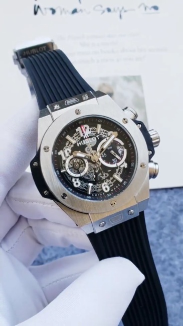 Men's Quartz Watch Chronograph 904L Stainless Steel 46mm-HB137