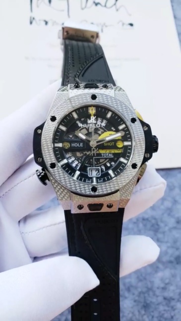 Men's Quartz Watch Chronograph 904L Stainless Steel 42mm-HB134