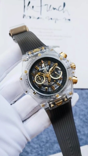 Men's Quartz Watch Chronograph 904L Stainless Steel 42mm-HB123