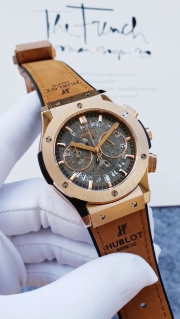 Men's Quartz Watch Chronograph 904L Stainless Steel 42mm-HB133