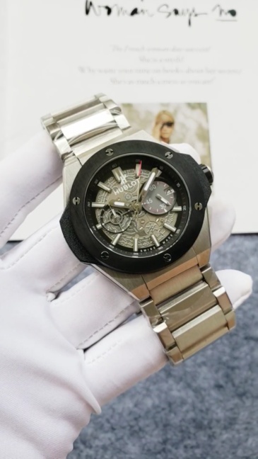 Men's Quartz Watch Chronograph 904L Stainless Steel 42mm-HB102