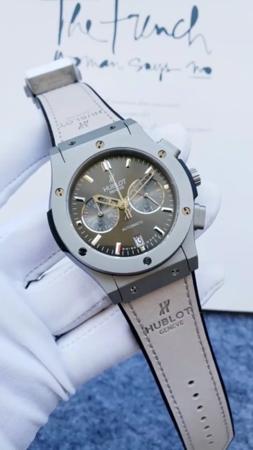Men's Quartz Watch Chronograph 904L Stainless Steel 42mm-HB119