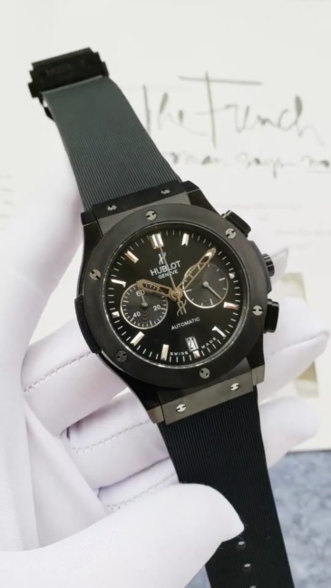 Men's Quartz Watch Chronograph 904L Stainless Steel 42mm-HB132