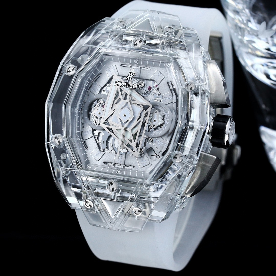 Men's Quartz Watch Chronograph 904L Stainless Steel 44mm-HB172