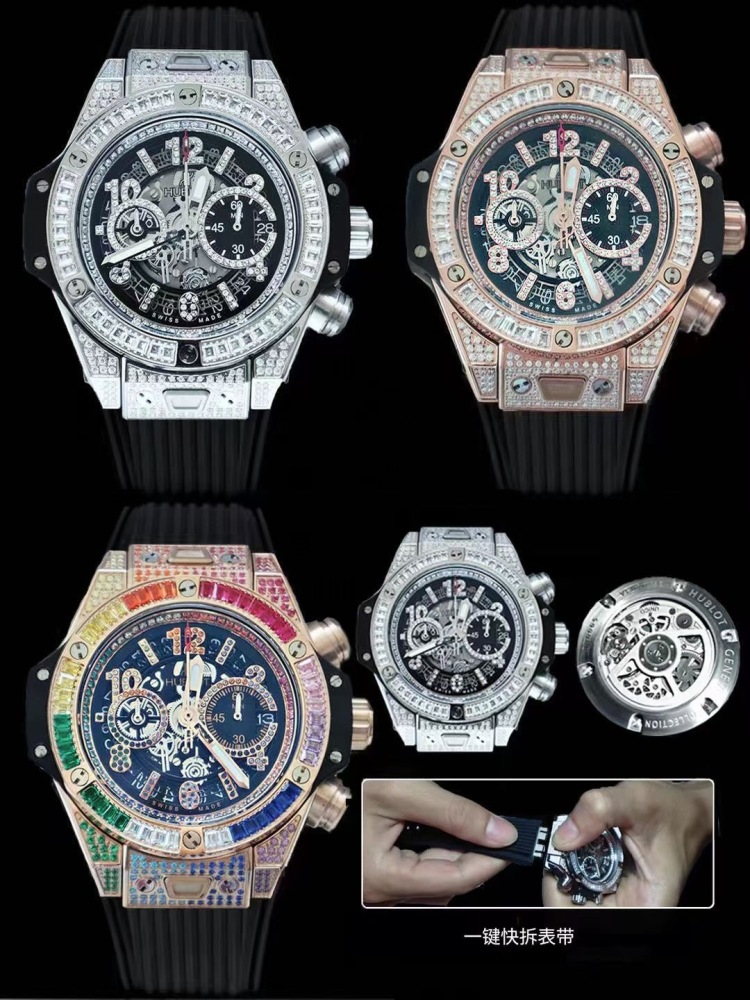 Men's Quartz Watch Chronograph 904L Stainless Steel 42mm-HB147