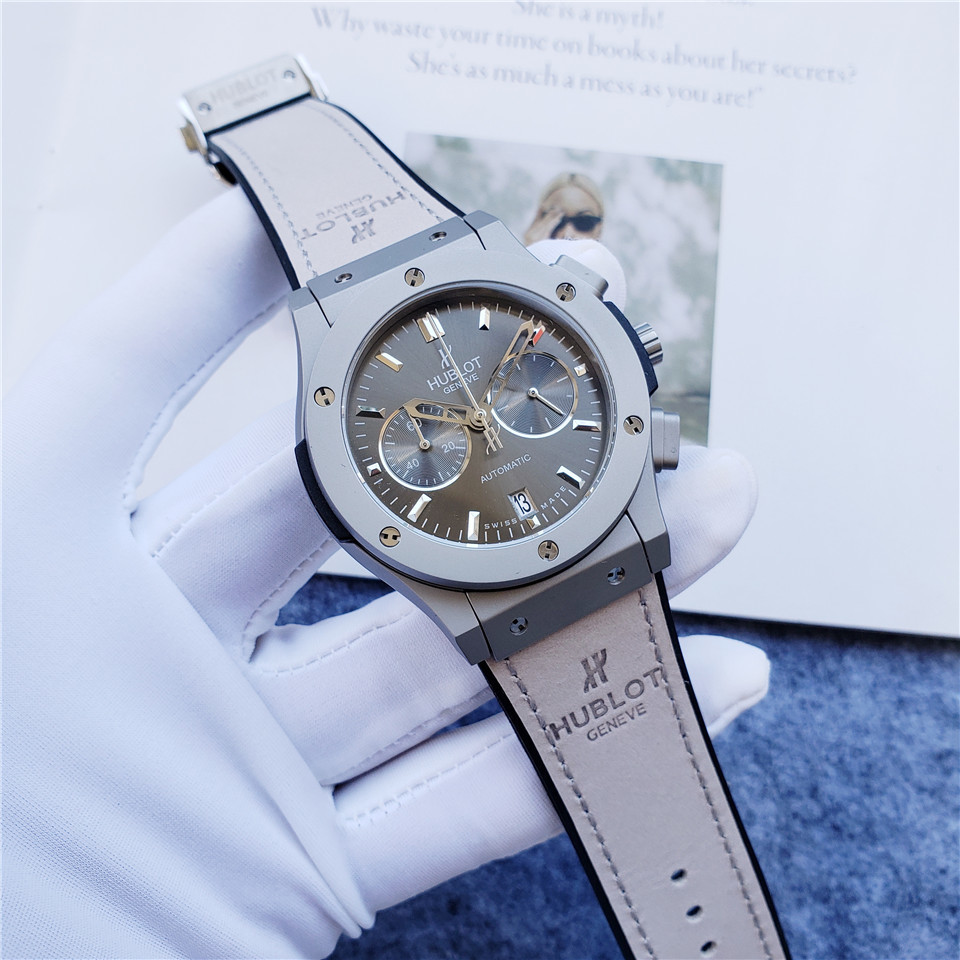 Men's Quartz Watch Chronograph 904L Stainless Steel 42mm-HB119