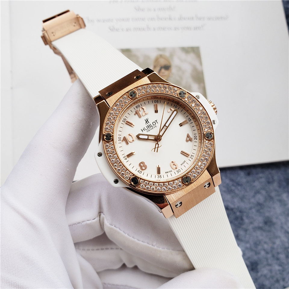 Women's  Quartz Watch Chronograph 904L Stainless Steel 37mm-HB125
