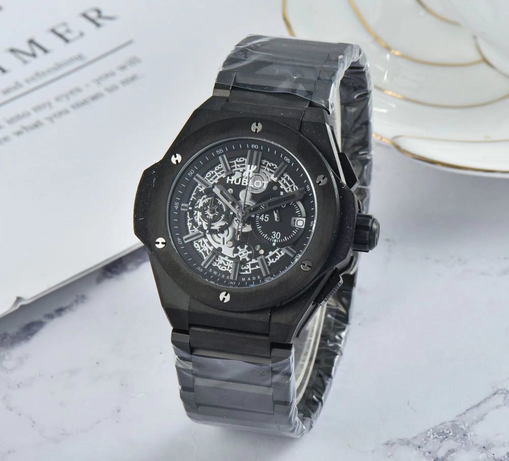 Men's Quartz Watch Chronograph 904L Stainless Steel 42mm-HB102