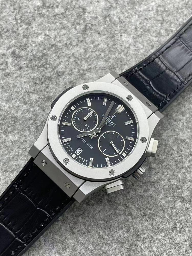 Men's Quartz Watch Chronograph 904L Stainless Steel 42mm-HB157