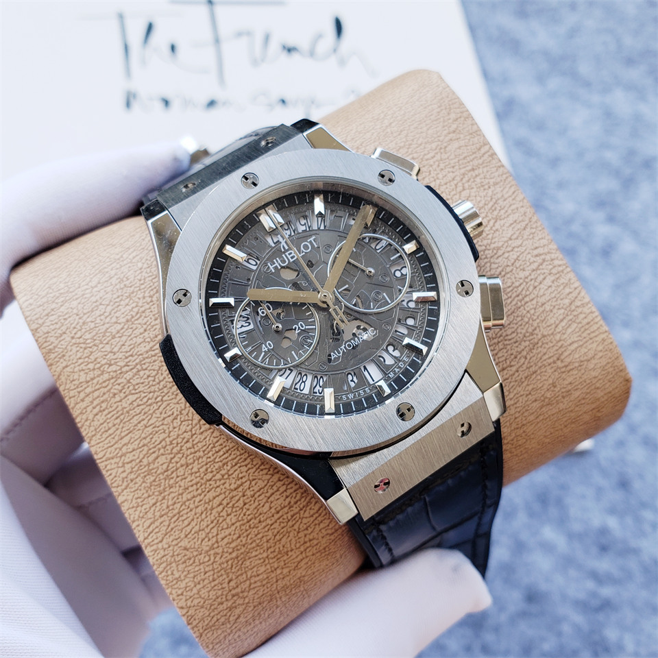 Men's Quartz Watch Chronograph 904L Stainless Steel 42mm-HB133