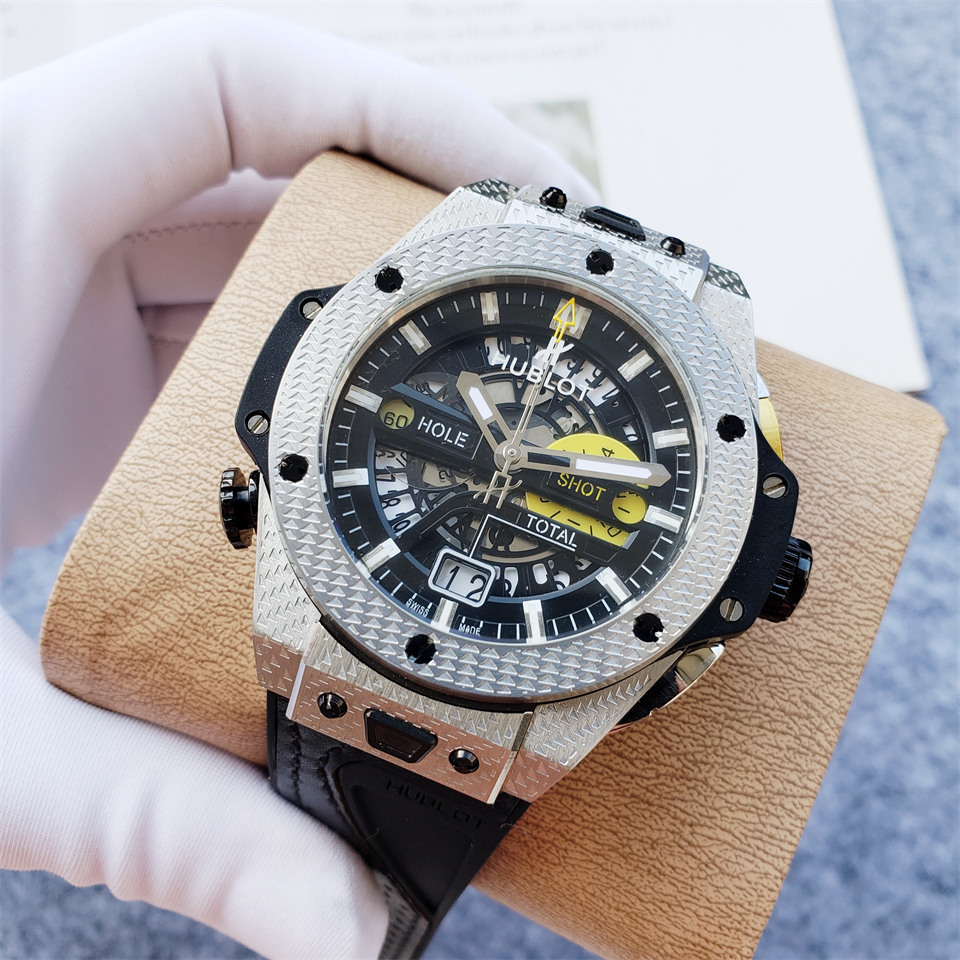 Men's Quartz Watch Chronograph 904L Stainless Steel 42mm-HB134