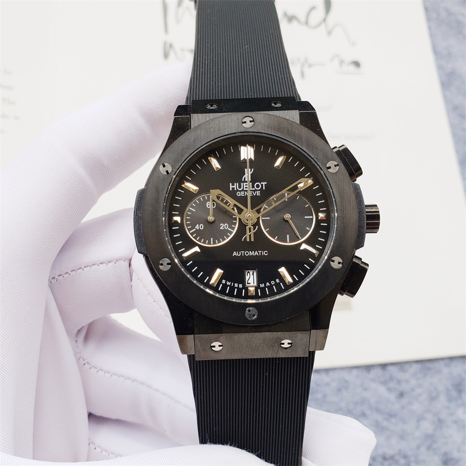 Men's Quartz Watch Chronograph 904L Stainless Steel 42mm-HB132