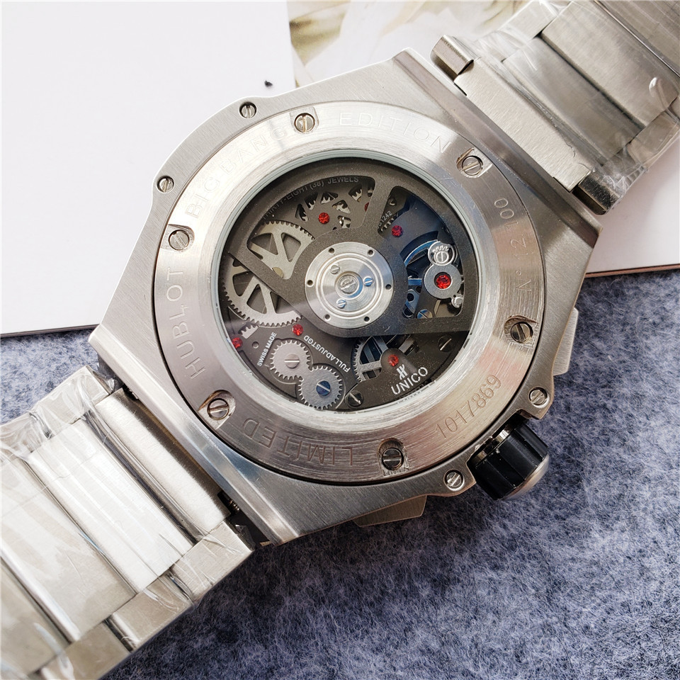 Men's Quartz Watch Chronograph 904L Stainless Steel 42mm-HB102