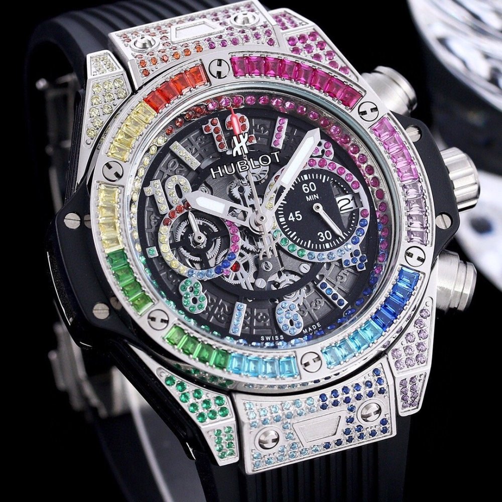 Men's Quartz Watch Chronograph 904L Stainless Steel 42mm-HB105