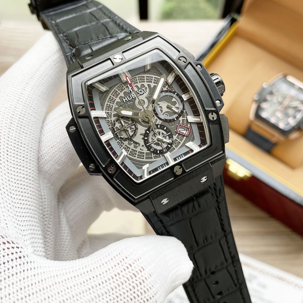 Men's Quartz Watch Chronograph 904L Stainless Steel 42mm-HB101