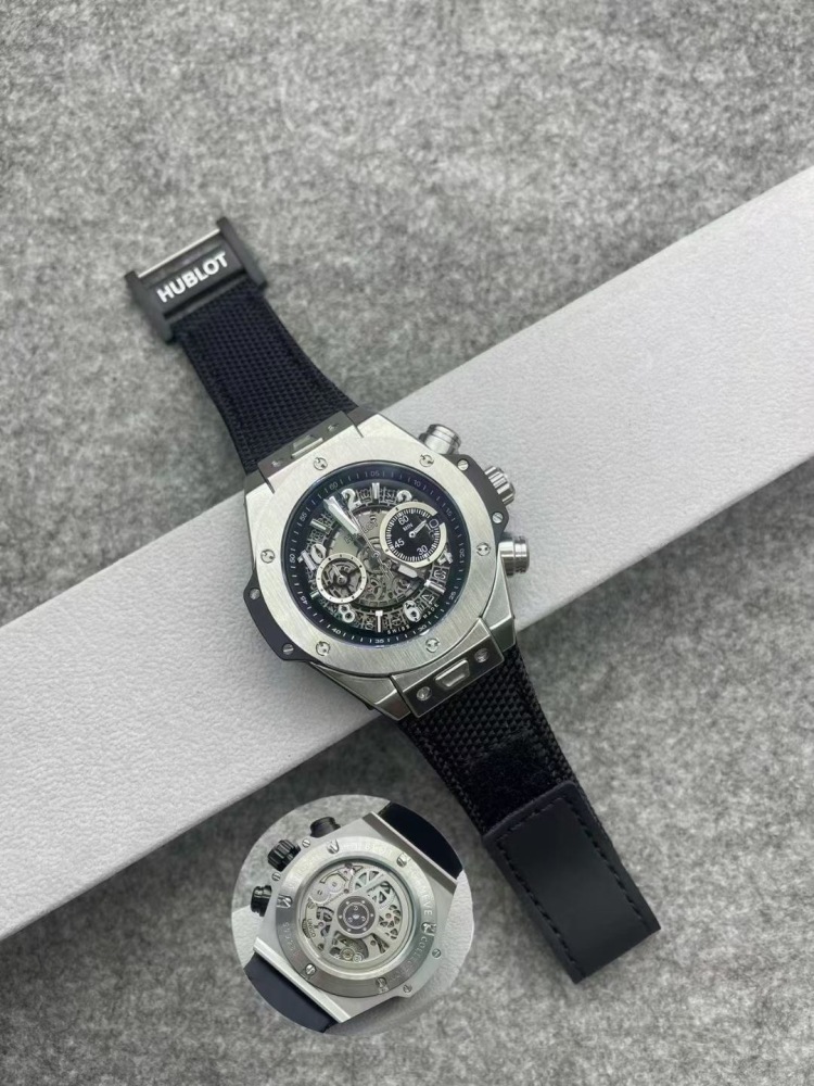 Men's Quartz Watch Chronograph 904L Stainless Steel 45mm-HB167