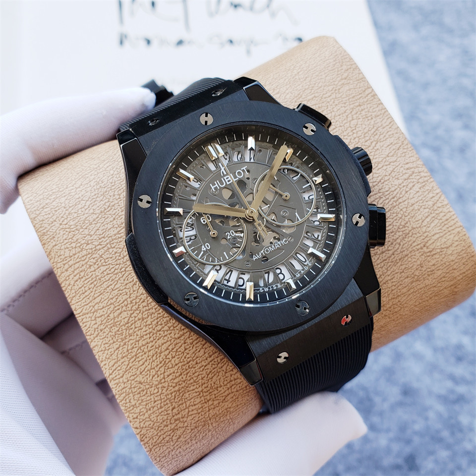 Men's Quartz Watch Chronograph 904L Stainless Steel 42mm-HB133