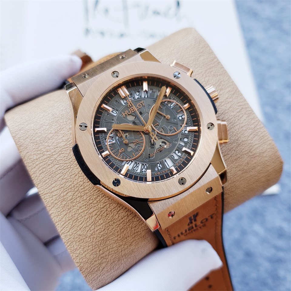 Men's Quartz Watch Chronograph 904L Stainless Steel 42mm-HB133