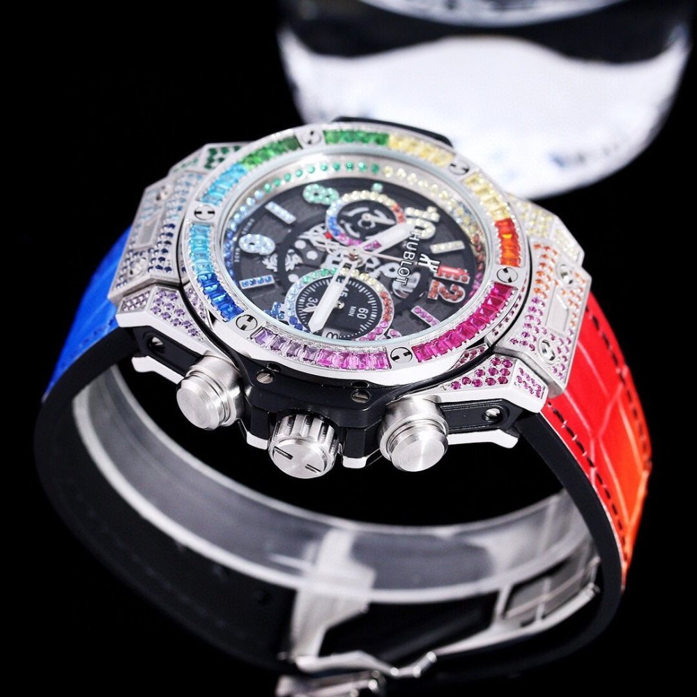 Men's Quartz Watch Chronograph 904L Stainless Steel 42mm-HB105