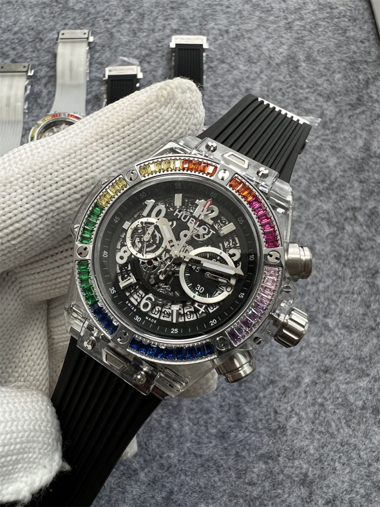 Men's Quartz Watch Chronograph 904L Stainless Steel 42mm-HB170