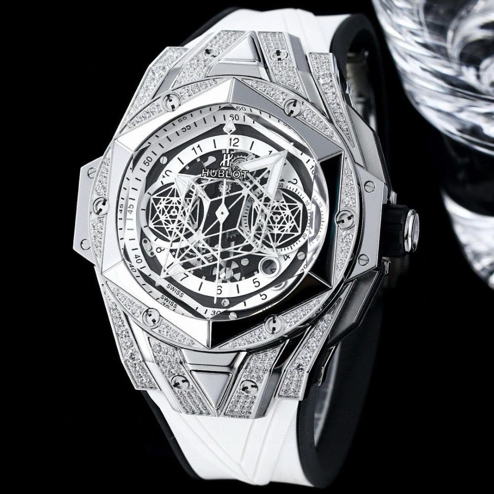 Men's Quartz Watch Chronograph 904L Stainless Steel 45mm-HB161