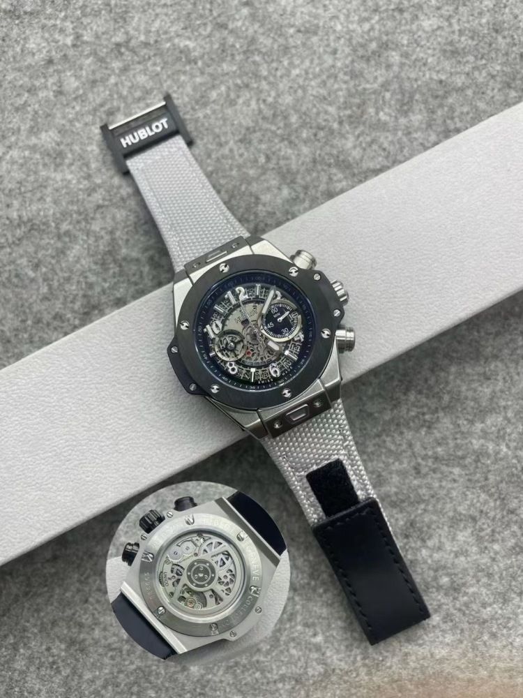 Men's Quartz Watch Chronograph 904L Stainless Steel 45mm-HB167