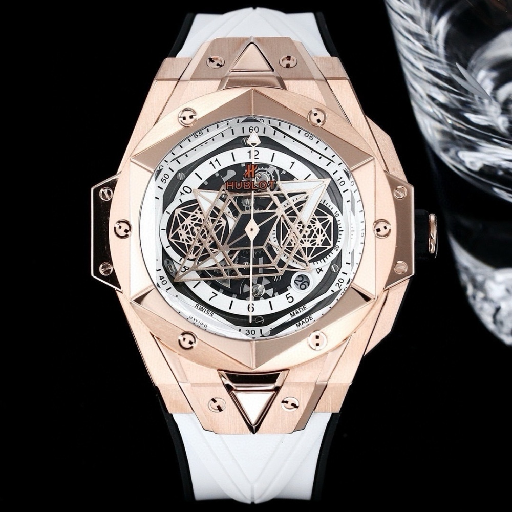 Men's Quartz Watch Chronograph 904L Stainless Steel 45mm-HB160