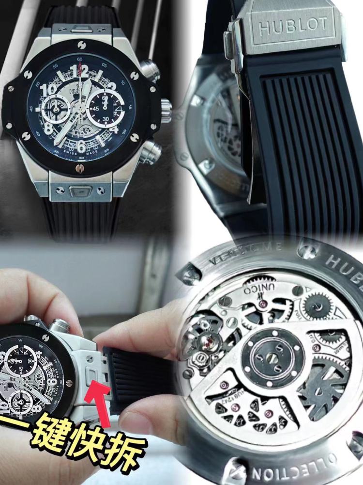 Men's Quartz Watch Chronograph 904L Stainless Steel 42mm-HB147