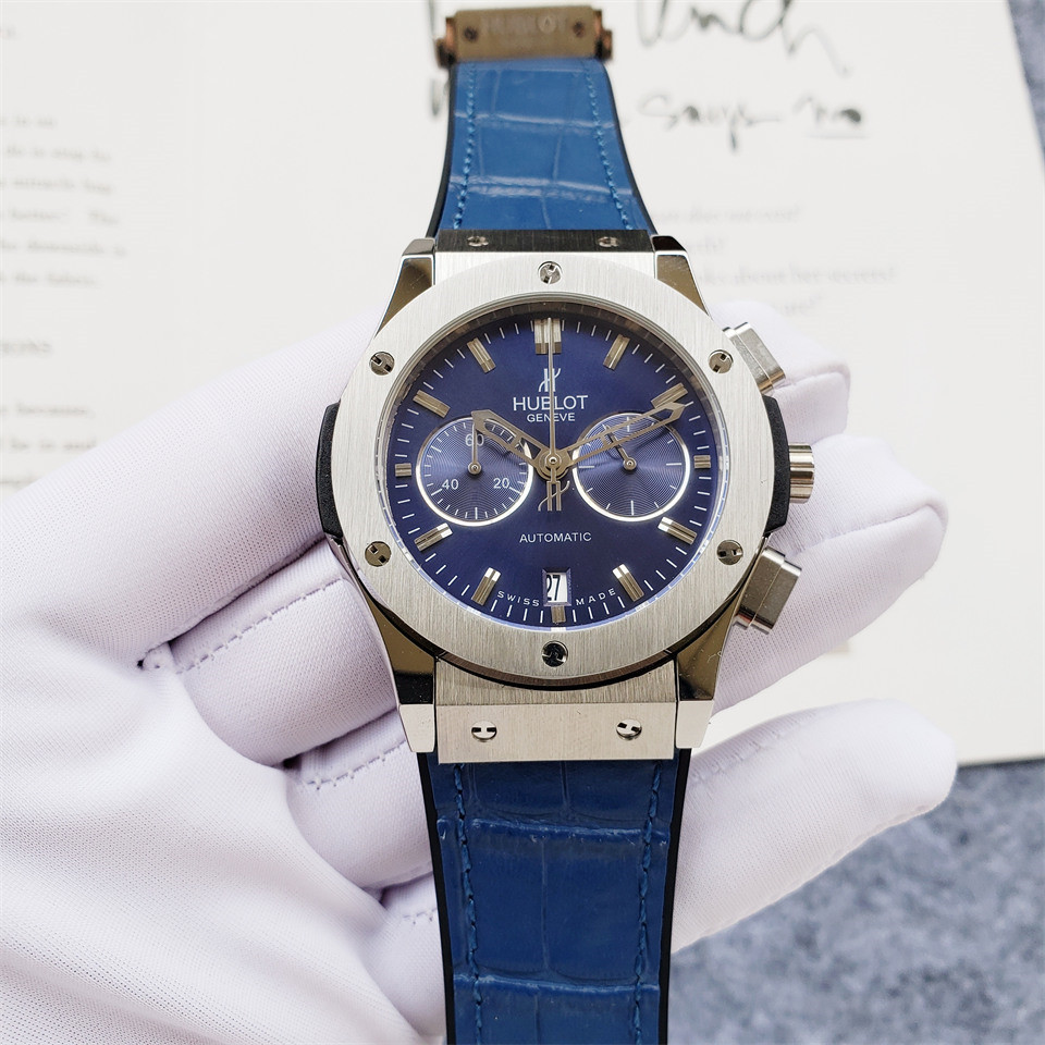 Men's Quartz Watch Chronograph 904L Stainless Steel 42mm-HB132
