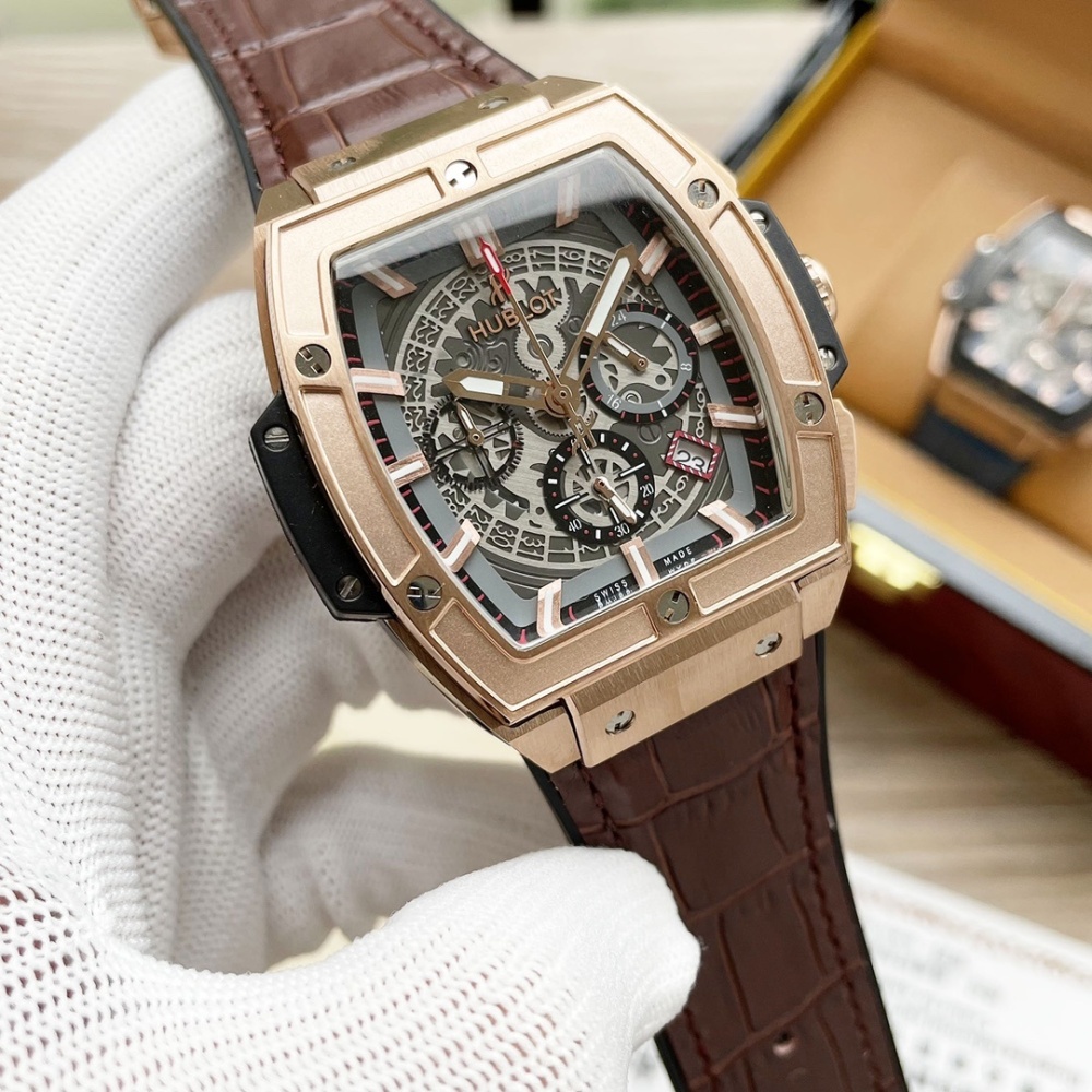 Men's Quartz Watch Chronograph 904L Stainless Steel 42mm-HB101