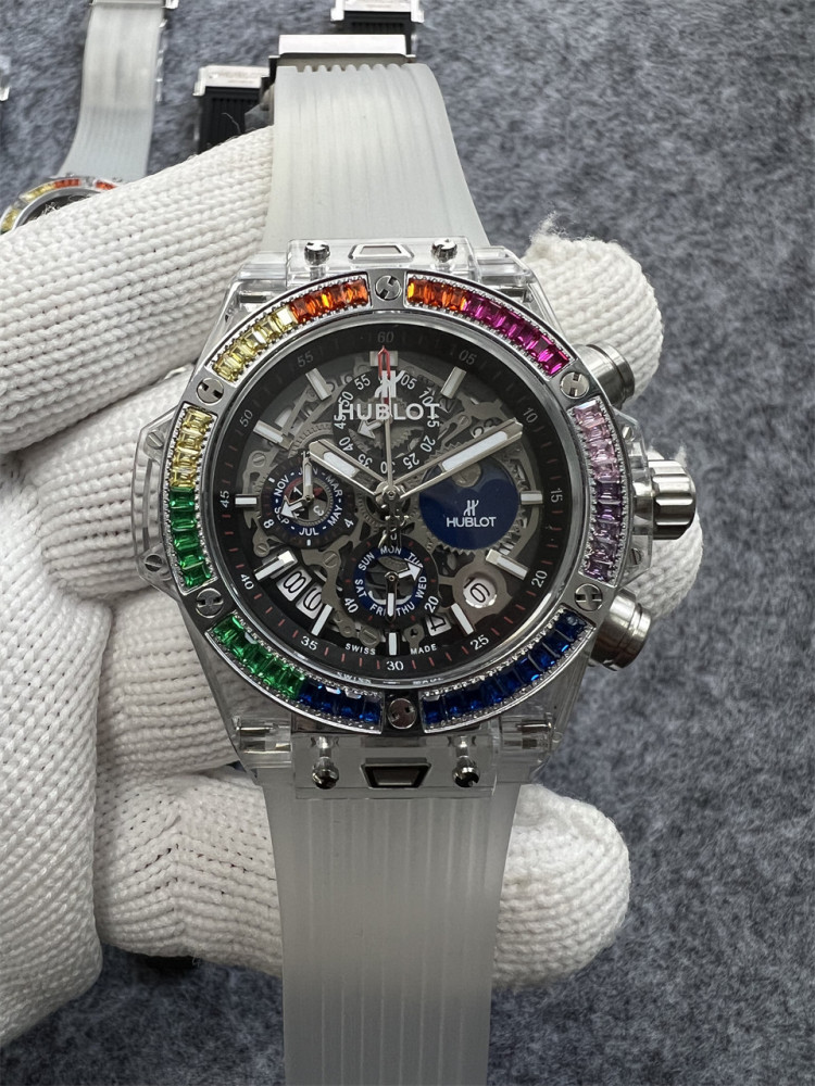Men's Quartz Watch Chronograph 904L Stainless Steel 42mm-HB170
