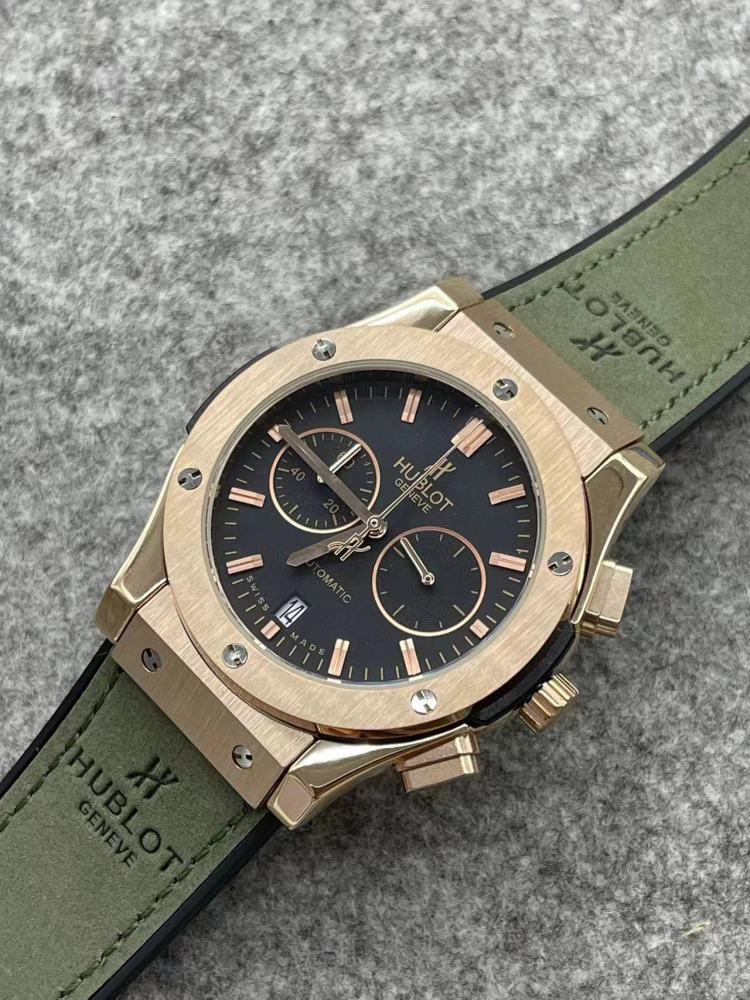 Men's Quartz Watch Chronograph 904L Stainless Steel 42mm-HB157