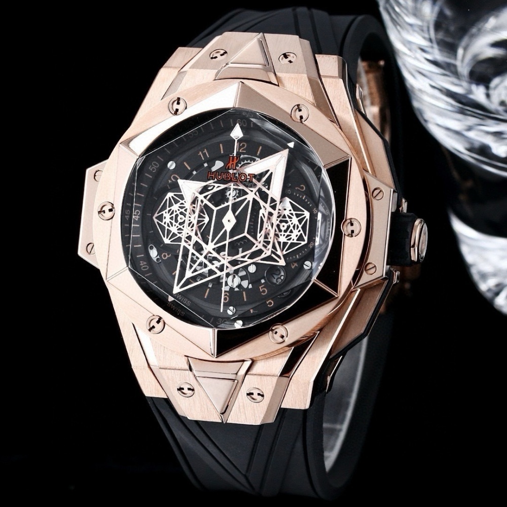 Men's Quartz Watch Chronograph 904L Stainless Steel 45mm-HB160