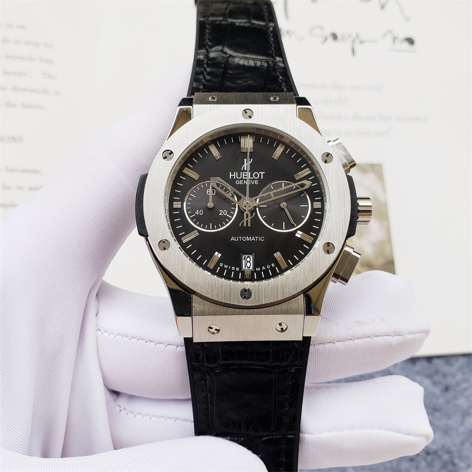 Men's Quartz Watch Chronograph 904L Stainless Steel 42mm-HB132