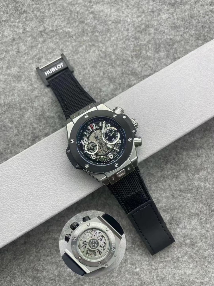 Men's Quartz Watch Chronograph 904L Stainless Steel 45mm-HB167