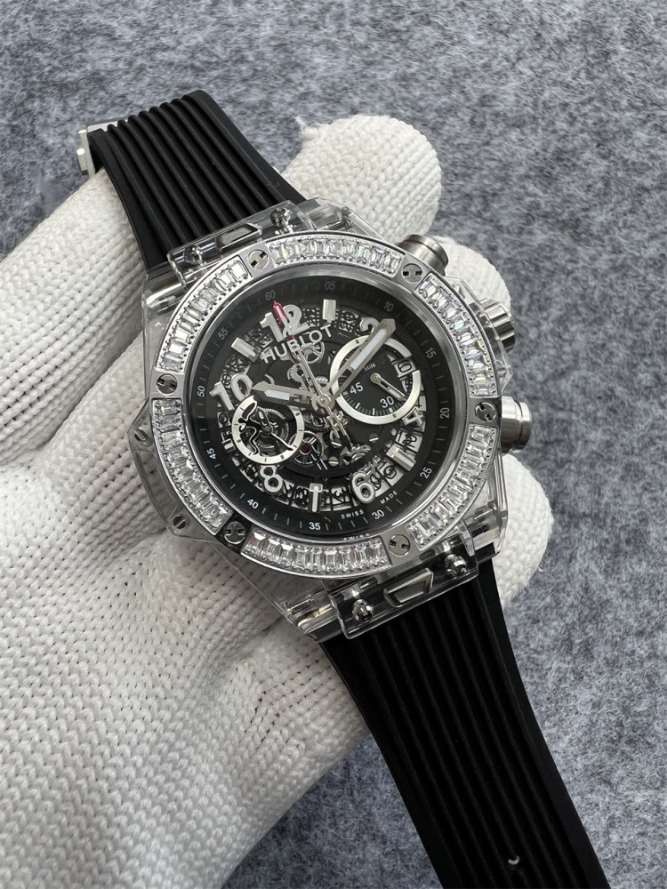 Men's Quartz Watch Chronograph 904L Stainless Steel 42mm-HB170