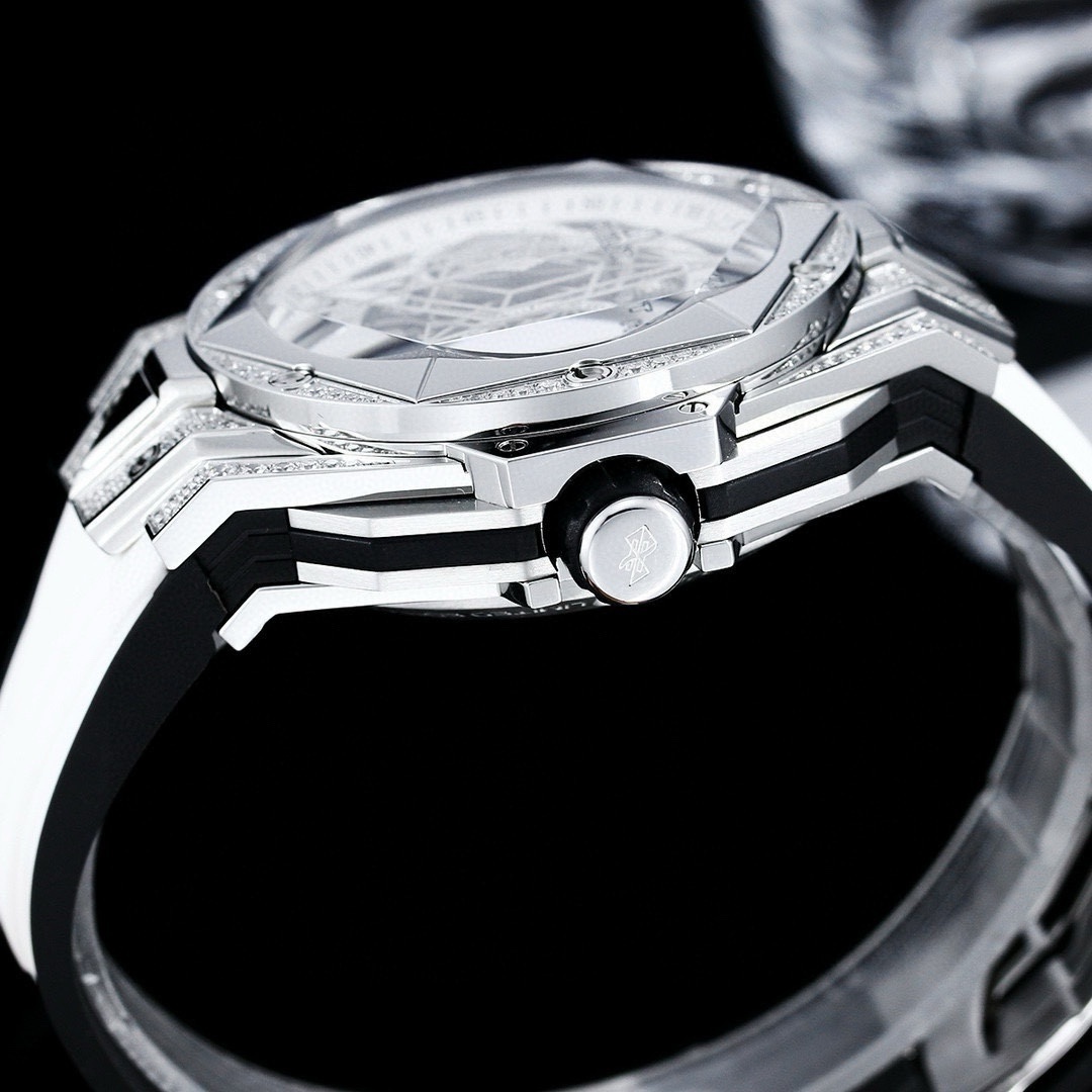 Men's Quartz Watch Chronograph 904L Stainless Steel 45mm-HB161