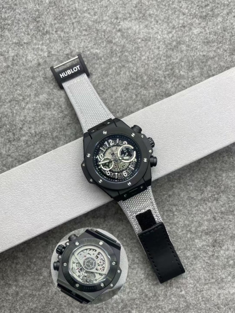 Men's Quartz Watch Chronograph 904L Stainless Steel 45mm-HB167