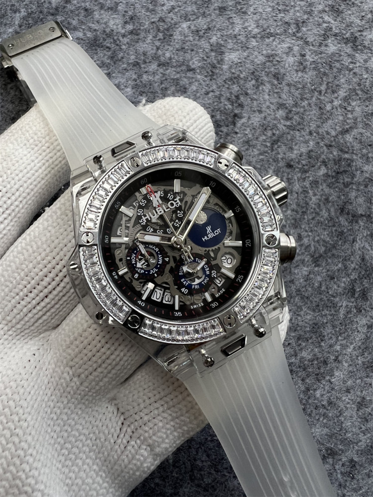 Men's Quartz Watch Chronograph 904L Stainless Steel 42mm-HB170