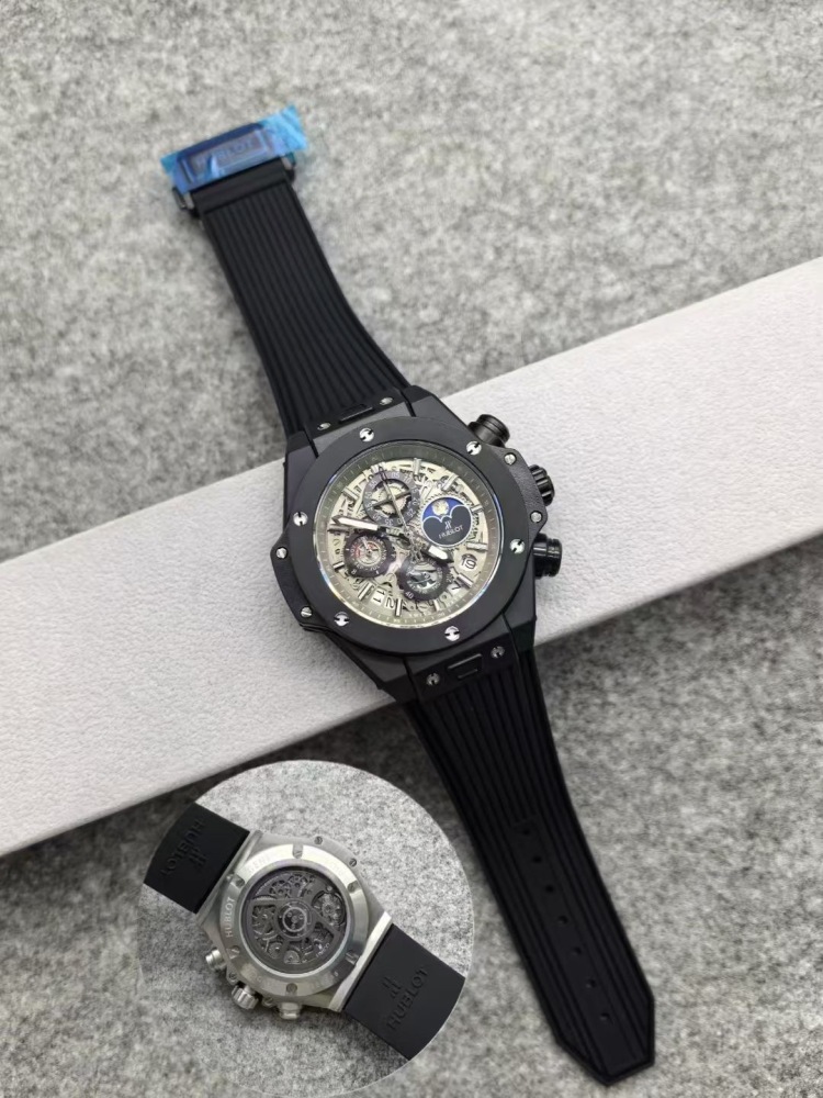 Men's Quartz Watch Chronograph 904L Stainless Steel 42mm-HB187