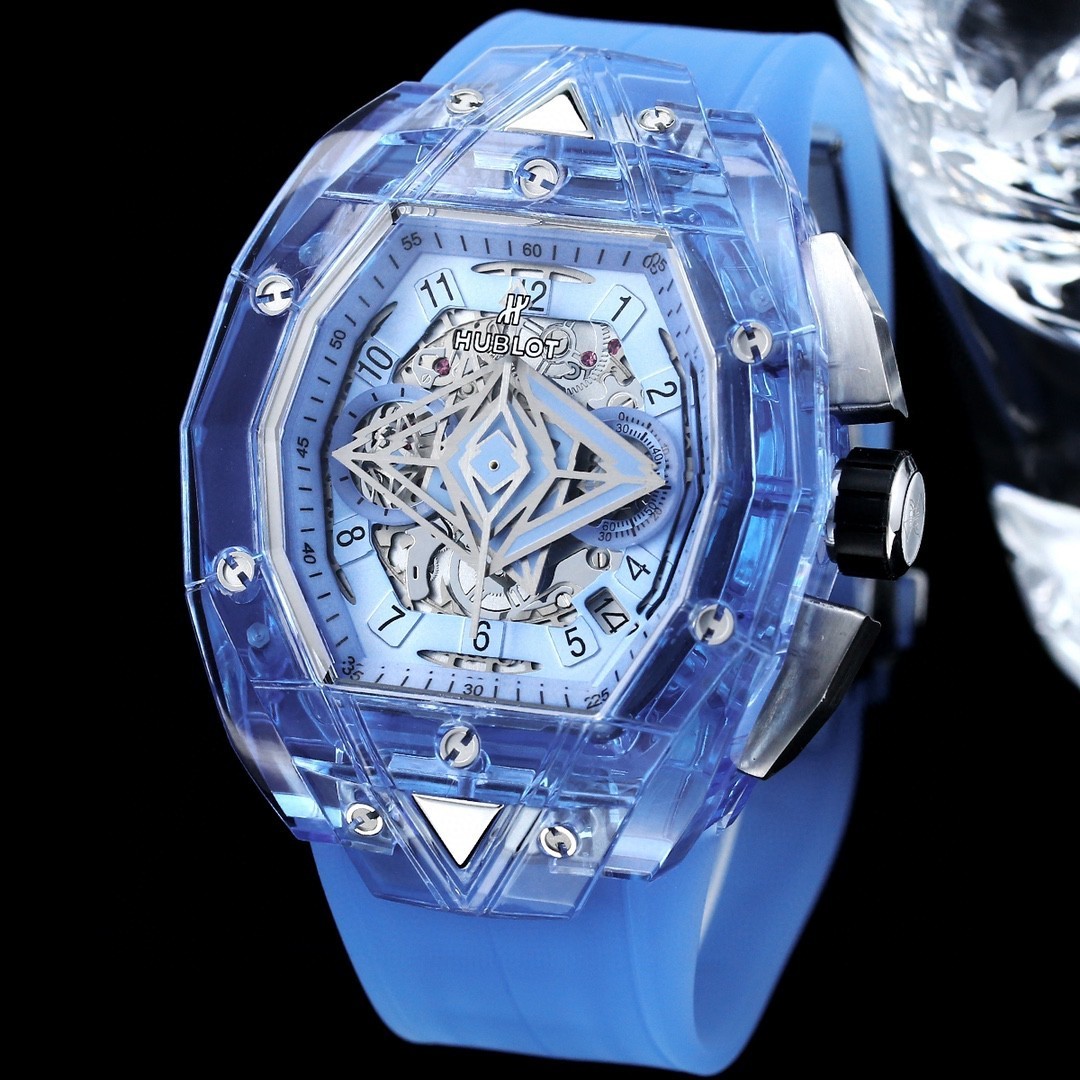 Men's Quartz Watch Chronograph 904L Stainless Steel 44mm-HB172