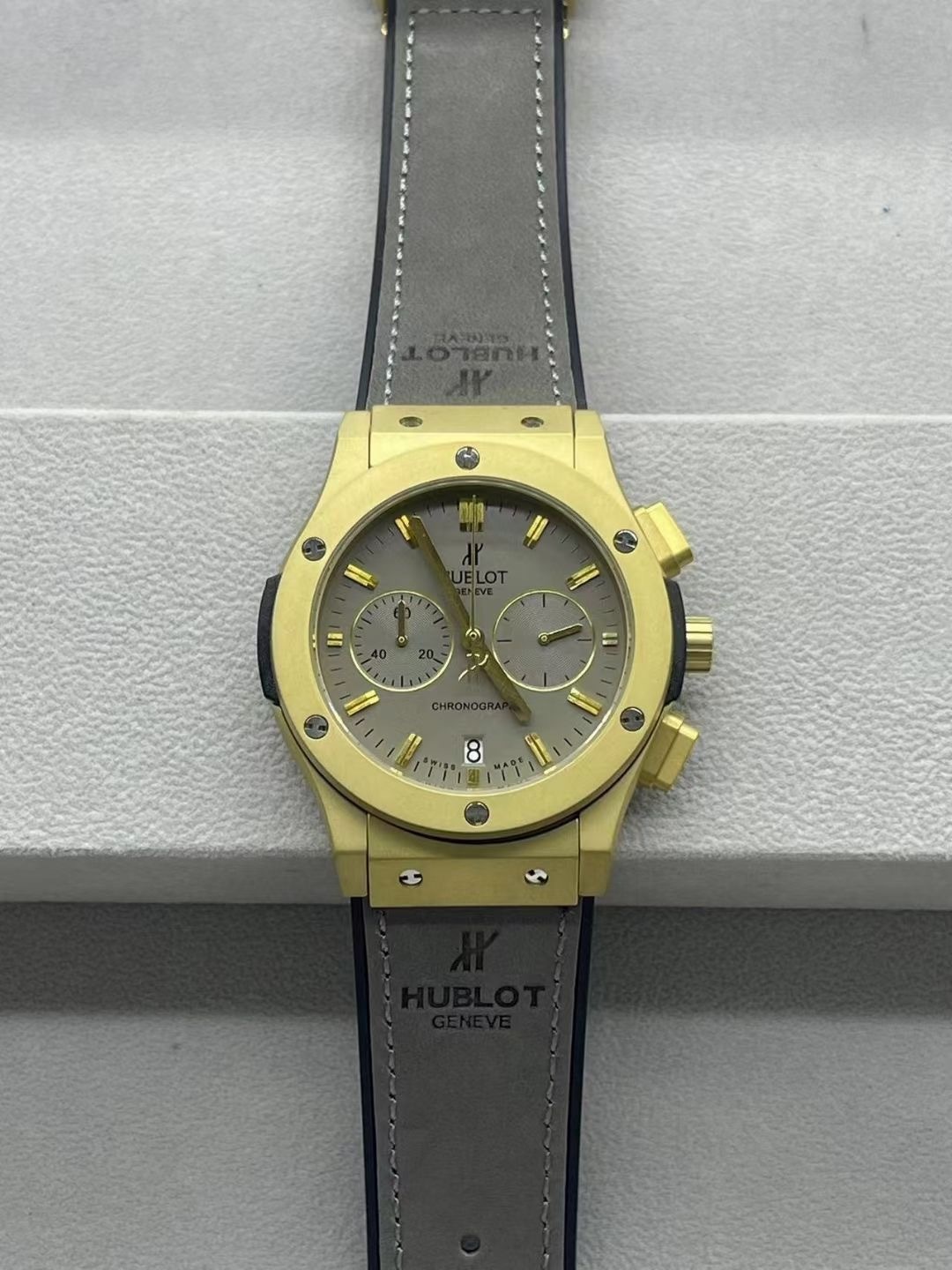 Men's Quartz Watch Chronograph 904L Stainless Steel 42mm-HB166